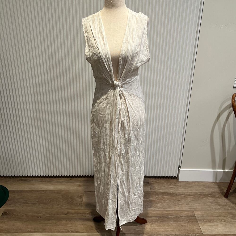 L*SPACE Women's Down The Line Cover-Up Size S In Cream - Picture 4 of 12